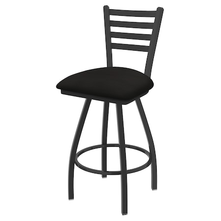 Holland Bar Stool Co 36" Swivel X-Tall Bar Stool, Pewter Finish, Canter Espresso Seat X410